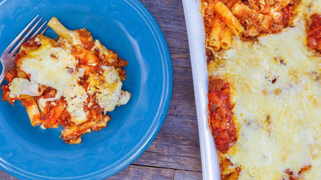 Double Eggplant Parm Baked Ziti Rachael Ray Show